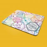 Travel Stamps Mouse Pad