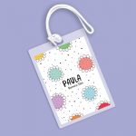 Flowers dots Name Tag
