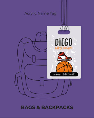 Basket Shoes Acrylic Name Tag