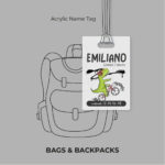 Biker Rex Acrylic Name Tag