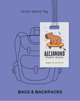 Capibara Skater Acrylic Name Tag