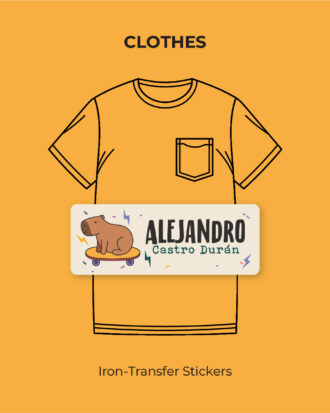 Capibara Skater Iron-transfer stickers