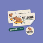 Capibara Skater School Stickers