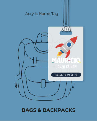 Cool Space Acrylic Name Tag