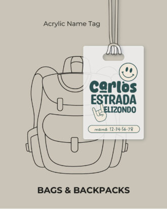 Cool Vibes Acrylic Name Tag