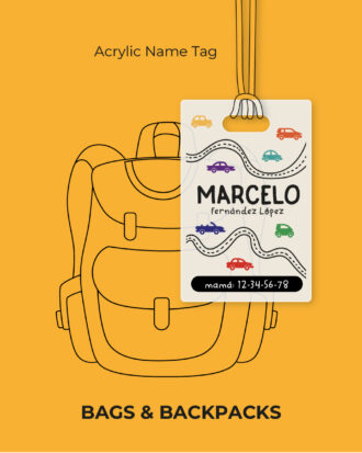 Crazy Road Acrylic Name Tag