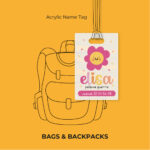 Cute Flower Acrylic Name Tag