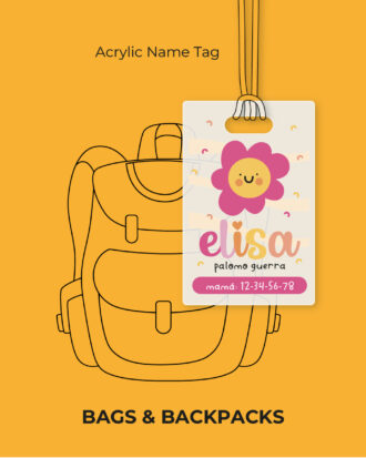 Cute Flower Acrylic Name Tag