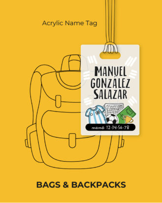 Football Fan Acrylic Name Tag