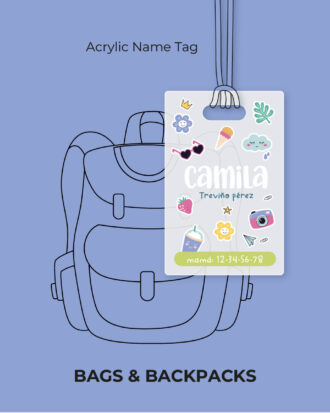 Girly Things Acrylic Name Tag