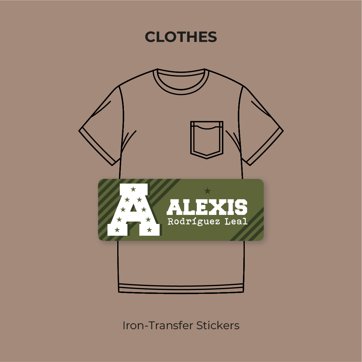 Green Army Iron-transfer stickers