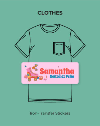 Groovy Skate rollers Iron-transfer stickers