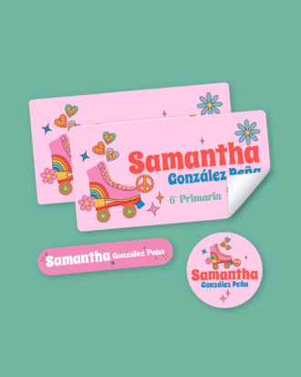 Groovy Skaterollers School Stickers