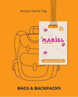 Groovy SpringAcrylic Name Tag