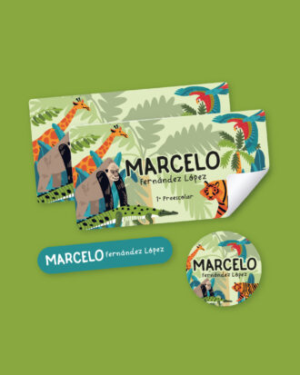 Happy Jungle School Stickers