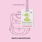 Lovely Frog Acrylic Name Tag