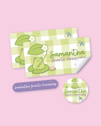 Lovely Frog School Stickers