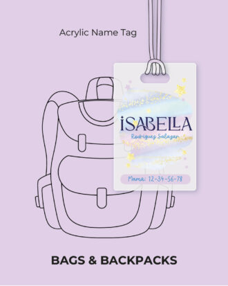 Magic Purple Acrylic Name Tag