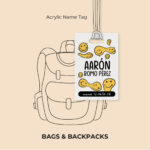 Melted Faces Acrylic Name Tag