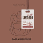 Old Map Acrylic Name Tag