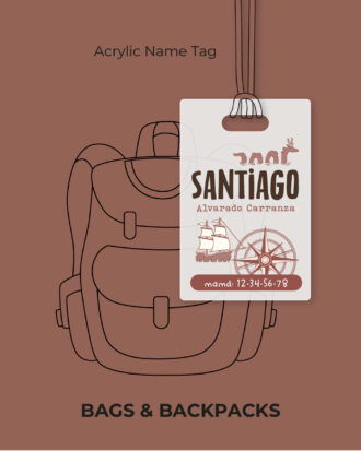 Old Map Acrylic Name Tag