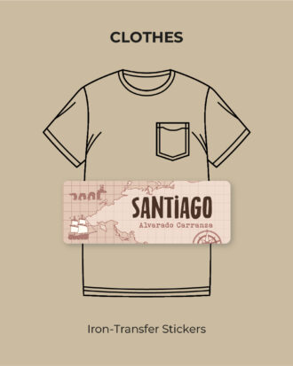 Old Map Iron-transfer stickers