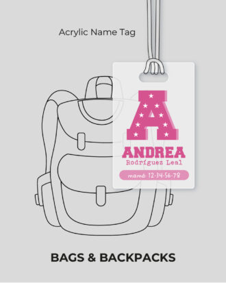 Pink Army Acrylic Name Tag