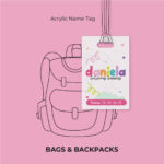 Rainbow Scketchbook Acrylic Name Tag