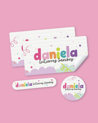 Rainbow Scketchbook School Stickers