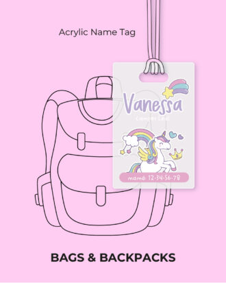 Rainbow Stars Acrylic Name Tag