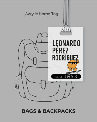 Skater Acrylic Name Tag