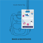 Space Icons Acrylic Name Tag