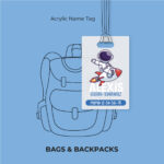 Space Rocket Acrylic Name Tag
