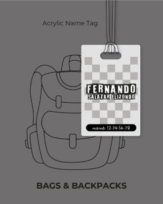 Stencil Acrylic Name Tag