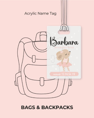 Tiny Ballerina Acrylic Name Tag