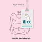 Two Kitties Acrylic Name Tag