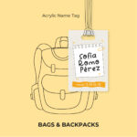 Yellow Clip Acrylic Name Tag