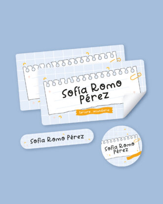 Yellow Clip School Stickers