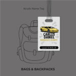 Yellow Lambo Acrylic Name Tag