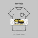 Yellow Lambo Iron-transfer stickers