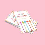 Colorful Tall Trees Gift tags