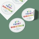 Merry Color Round Stickers