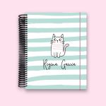 Stripe Cat Happydays Notebook