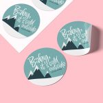 Baby, it's cold Round Stickers