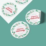 Christmas Icons Round Stickers