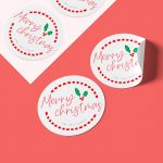 Simple Christmas Round Stickers