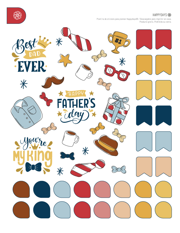 Happy fathers Stickers gratis