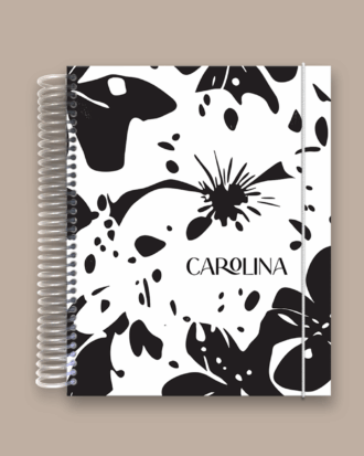 Black Flowers Planner 2026