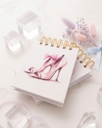 Coquette Mini Notebook / Pink Heels